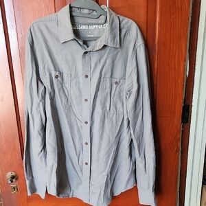 Mossimo Supply Co. Light Gray Button-Up Shirt